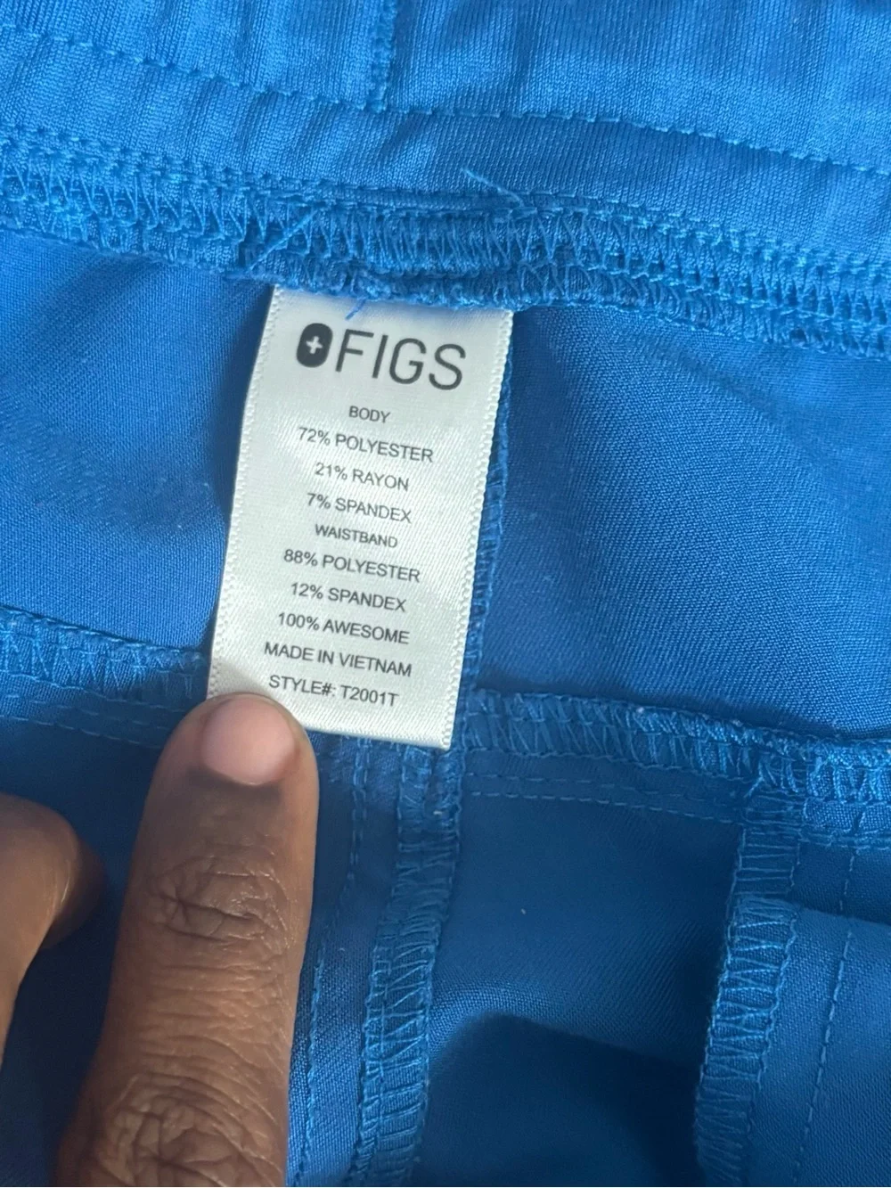 Figs Tall Men’s Pants Axim Cargo Scrub LT Royal Blue Doctor Nurse Dentist